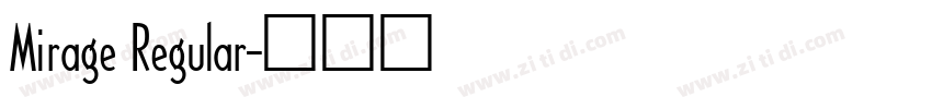 Mirage Regular字体转换